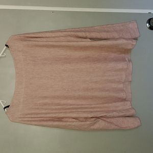 Women's Pink off the shoulder Long Sleeve off the shoulder shirt